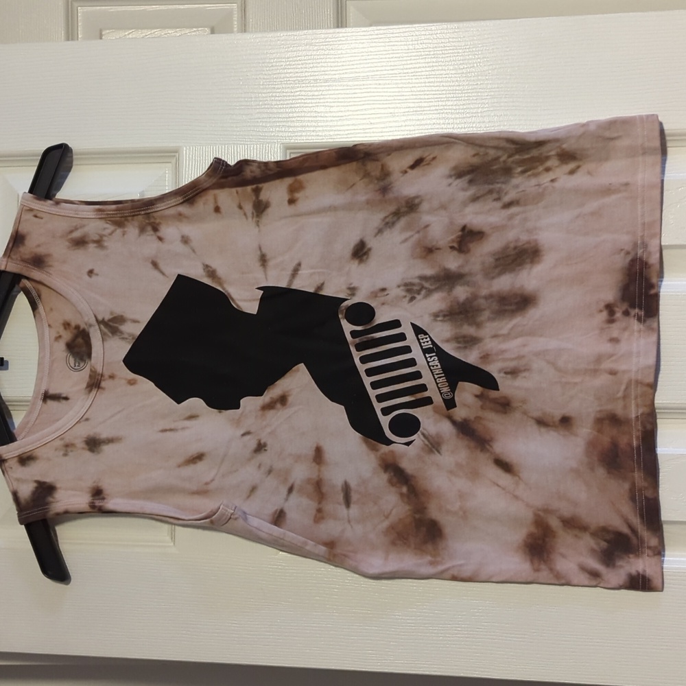 NWOT tie dye screen printed Northeast Jeep/NJ youth XL/ 14-16 tank top